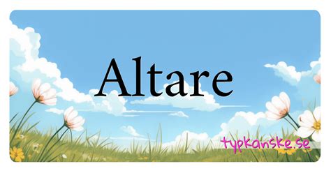 Synonymer till altare .